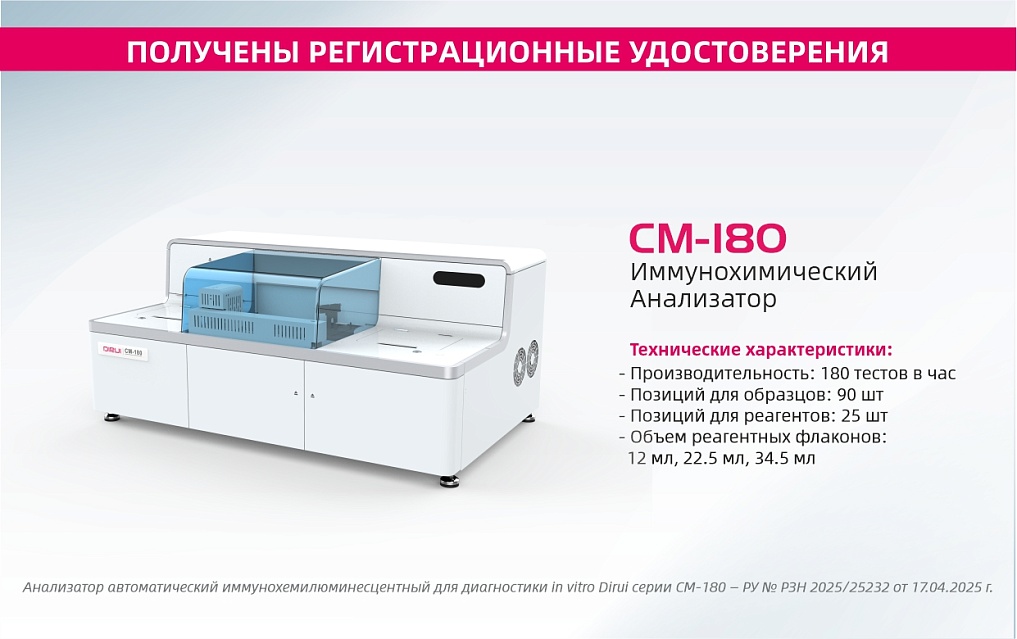 Иммунохимический анализатор DIRUI CM-180
